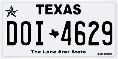 TX license plate DOI4629