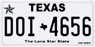 TX license plate DOI4656