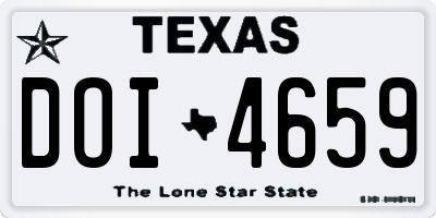 TX license plate DOI4659