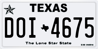TX license plate DOI4675