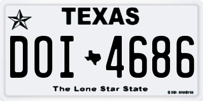 TX license plate DOI4686