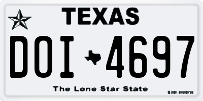 TX license plate DOI4697