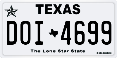 TX license plate DOI4699
