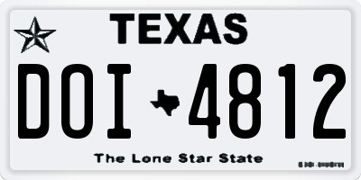 TX license plate DOI4812