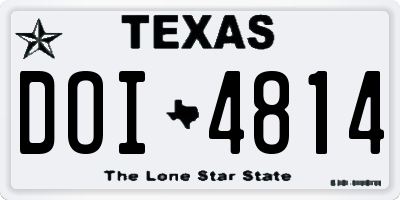 TX license plate DOI4814