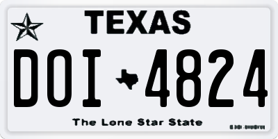 TX license plate DOI4824