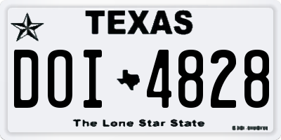 TX license plate DOI4828