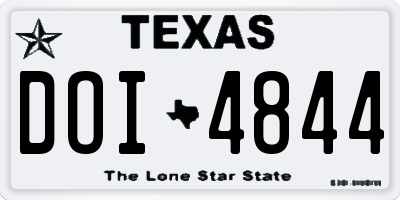 TX license plate DOI4844