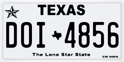 TX license plate DOI4856