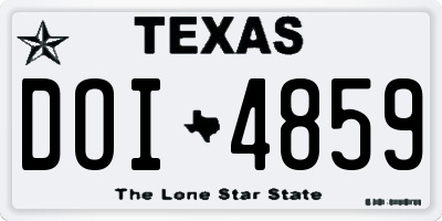 TX license plate DOI4859