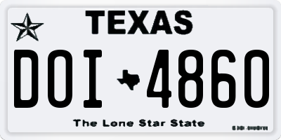 TX license plate DOI4860