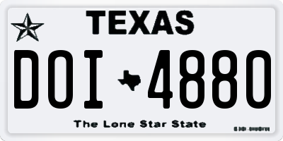 TX license plate DOI4880