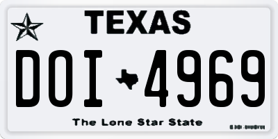 TX license plate DOI4969