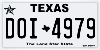 TX license plate DOI4979