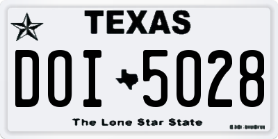 TX license plate DOI5028
