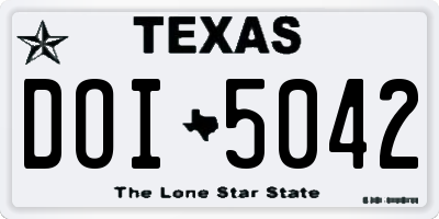 TX license plate DOI5042