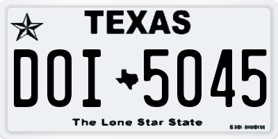 TX license plate DOI5045