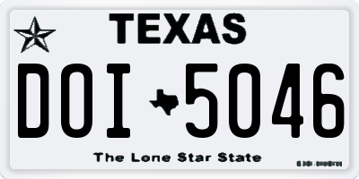 TX license plate DOI5046