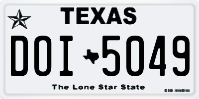 TX license plate DOI5049