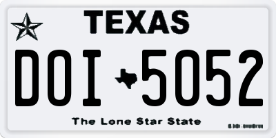 TX license plate DOI5052