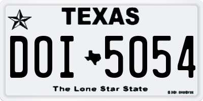 TX license plate DOI5054