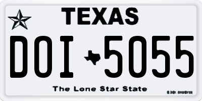 TX license plate DOI5055