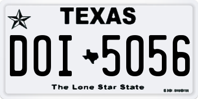 TX license plate DOI5056