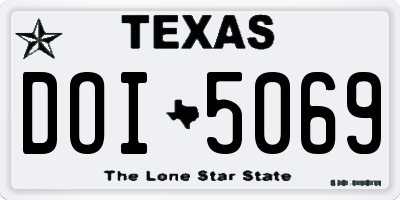 TX license plate DOI5069
