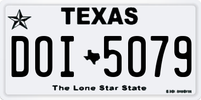 TX license plate DOI5079