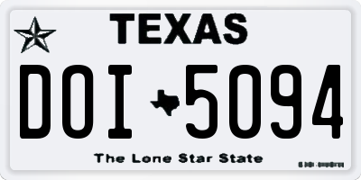 TX license plate DOI5094