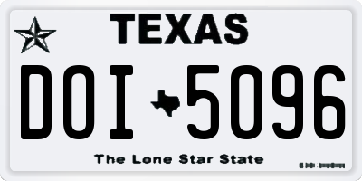TX license plate DOI5096