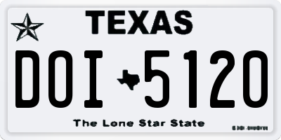 TX license plate DOI5120