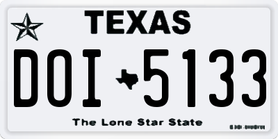TX license plate DOI5133