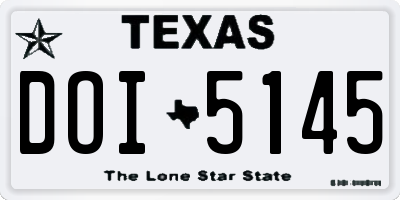 TX license plate DOI5145