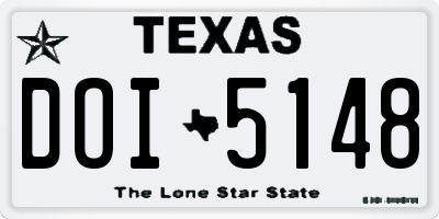 TX license plate DOI5148