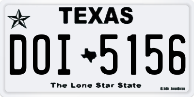 TX license plate DOI5156