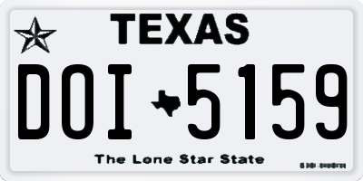 TX license plate DOI5159