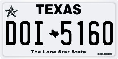 TX license plate DOI5160