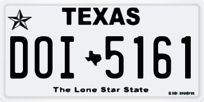 TX license plate DOI5161