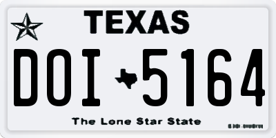 TX license plate DOI5164