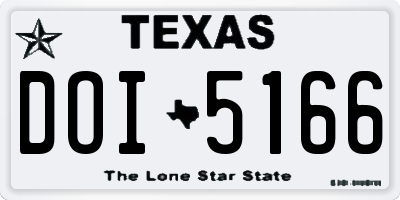 TX license plate DOI5166