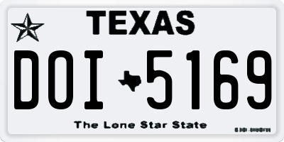 TX license plate DOI5169