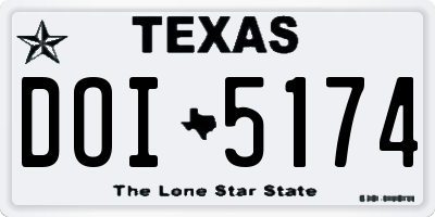 TX license plate DOI5174