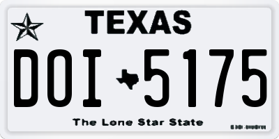 TX license plate DOI5175