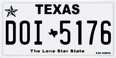 TX license plate DOI5176