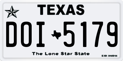TX license plate DOI5179