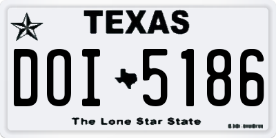TX license plate DOI5186