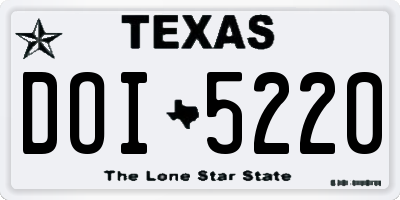 TX license plate DOI5220