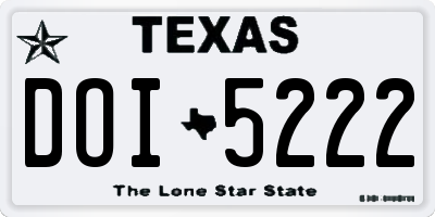 TX license plate DOI5222