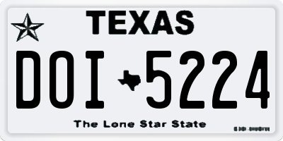 TX license plate DOI5224